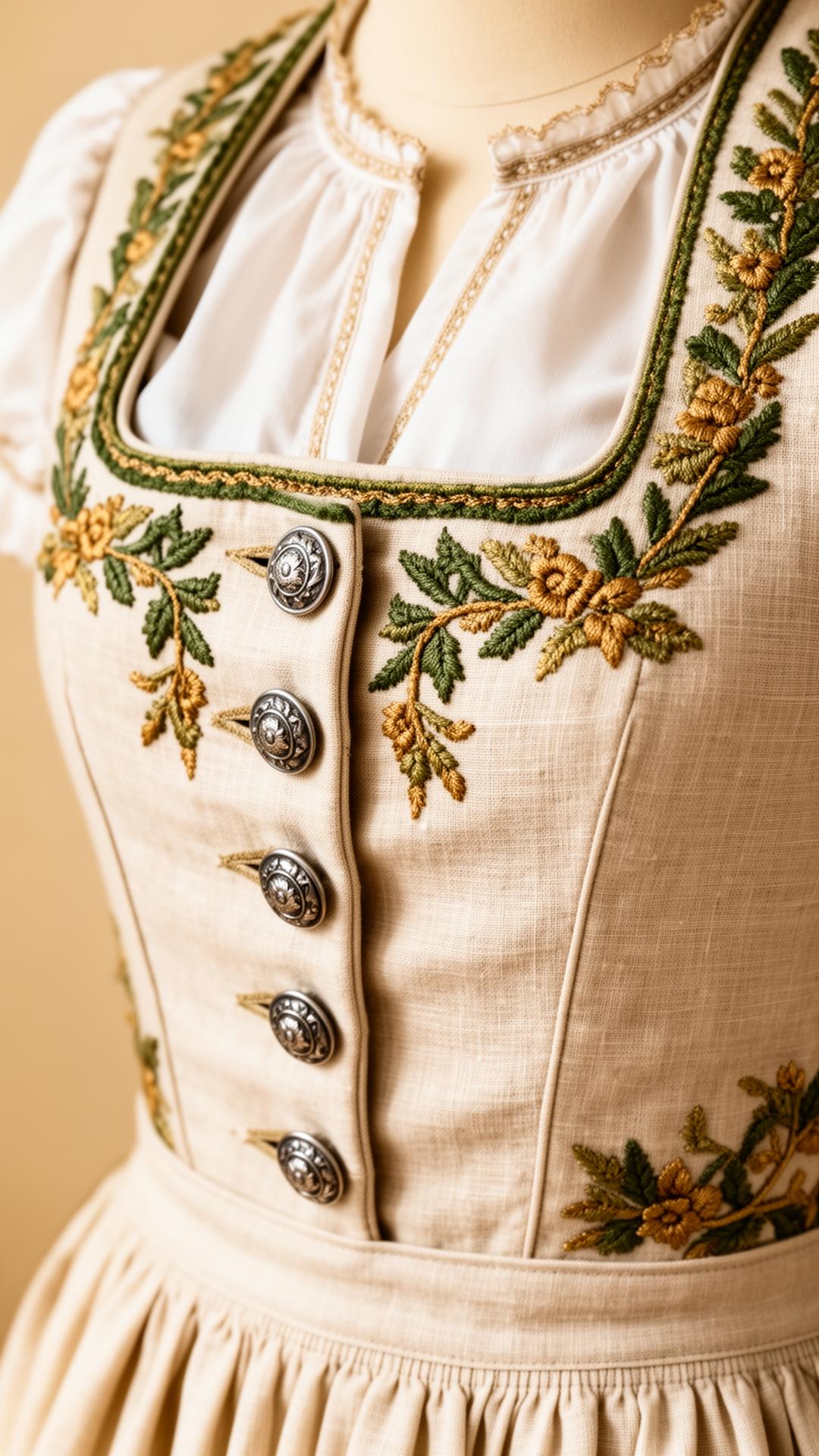 Authentic handcrafted Swiss Trachten detail
